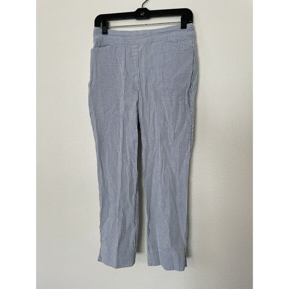 Hilary Radley Pull-On Ankle Pants Womens Size Small White Gray Casual - Picture 1 of 5